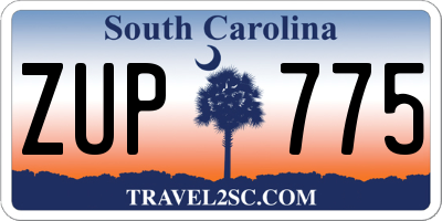 SC license plate ZUP775