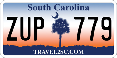 SC license plate ZUP779