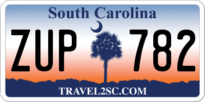 SC license plate ZUP782