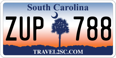 SC license plate ZUP788