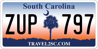SC license plate ZUP797