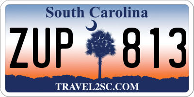 SC license plate ZUP813