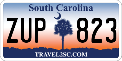 SC license plate ZUP823