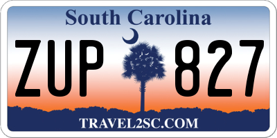 SC license plate ZUP827