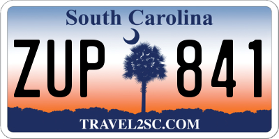 SC license plate ZUP841