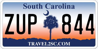 SC license plate ZUP844