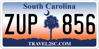 SC license plate ZUP856
