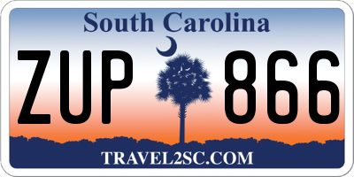 SC license plate ZUP866