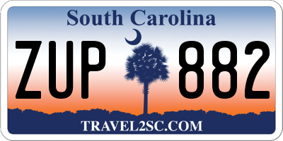SC license plate ZUP882
