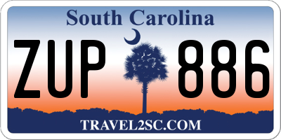 SC license plate ZUP886