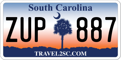 SC license plate ZUP887