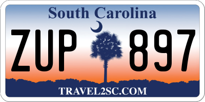 SC license plate ZUP897