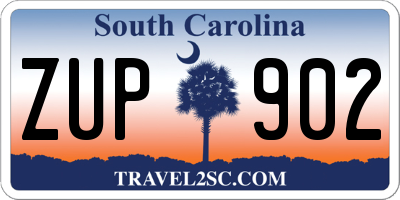 SC license plate ZUP902
