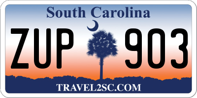 SC license plate ZUP903