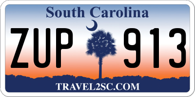 SC license plate ZUP913