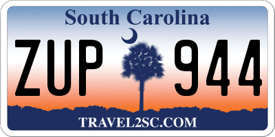 SC license plate ZUP944