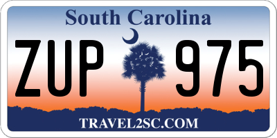 SC license plate ZUP975