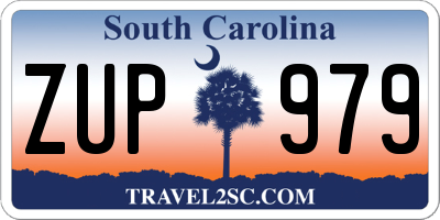 SC license plate ZUP979