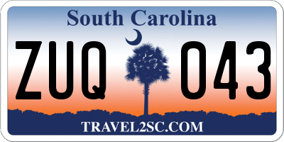 SC license plate ZUQ043