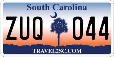 SC license plate ZUQ044