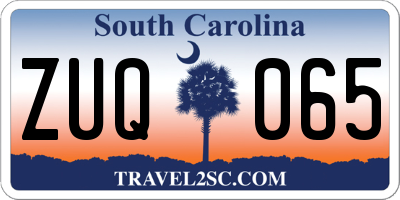 SC license plate ZUQ065