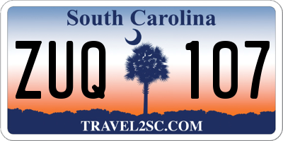 SC license plate ZUQ107