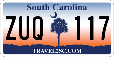 SC license plate ZUQ117