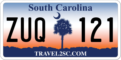 SC license plate ZUQ121