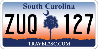 SC license plate ZUQ127