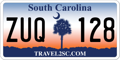 SC license plate ZUQ128