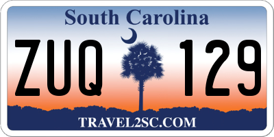 SC license plate ZUQ129
