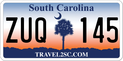 SC license plate ZUQ145