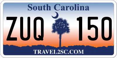 SC license plate ZUQ150