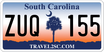 SC license plate ZUQ155