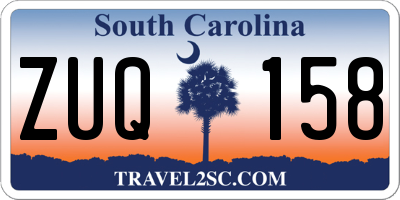 SC license plate ZUQ158