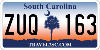 SC license plate ZUQ163