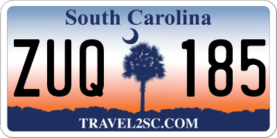 SC license plate ZUQ185