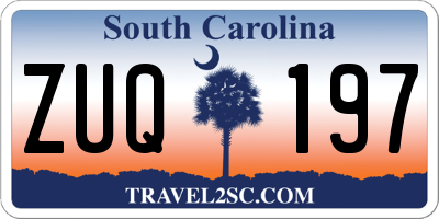 SC license plate ZUQ197