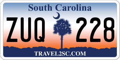 SC license plate ZUQ228