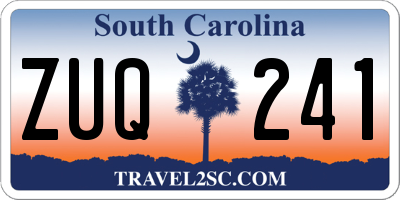 SC license plate ZUQ241