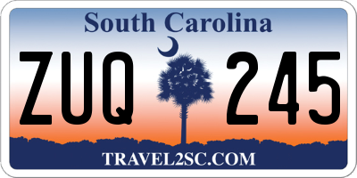 SC license plate ZUQ245