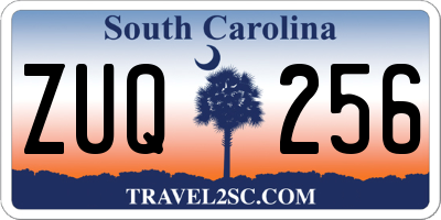 SC license plate ZUQ256