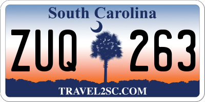 SC license plate ZUQ263