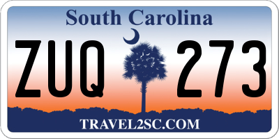 SC license plate ZUQ273