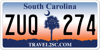 SC license plate ZUQ274