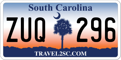 SC license plate ZUQ296