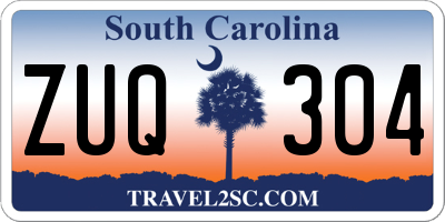 SC license plate ZUQ304