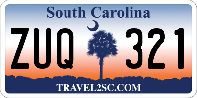 SC license plate ZUQ321