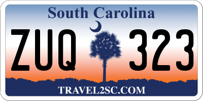SC license plate ZUQ323