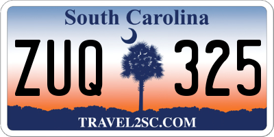 SC license plate ZUQ325